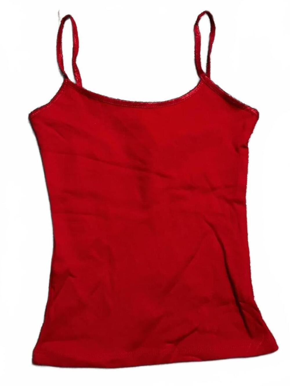 Y2K Monteau Brand Red Fitted Cami Tank Size S